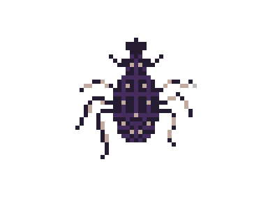 Spotted Lanternfly life cycle 2 - early nymph - pixel art