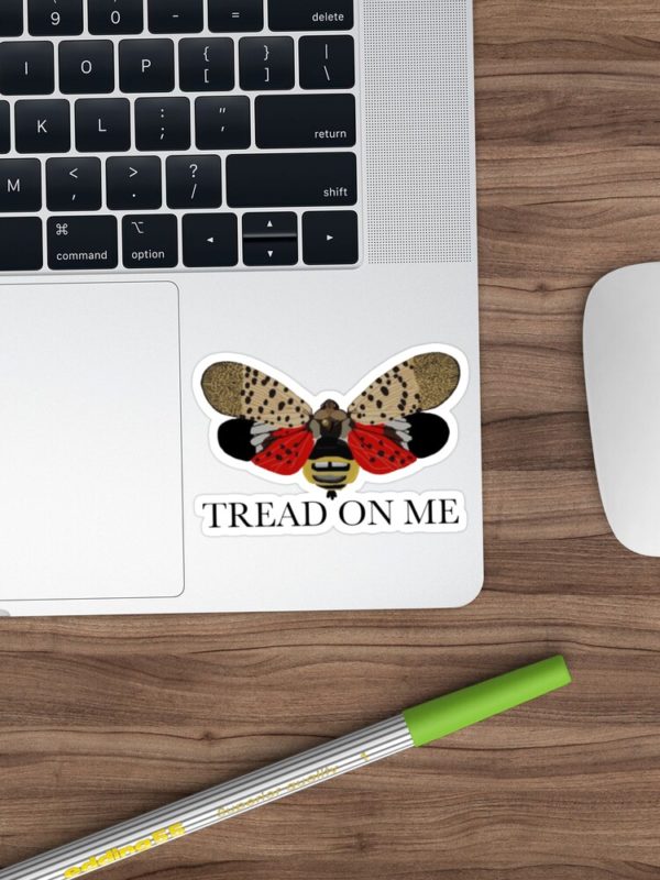 Spotted Lanternfly Tread on Me Sticker on Laptop